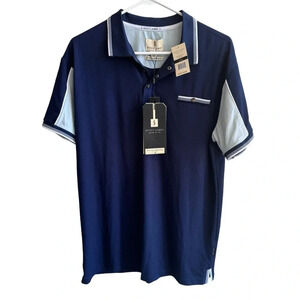 Scott James Short Sleeve Blue Polo Mens Shirt Size XL